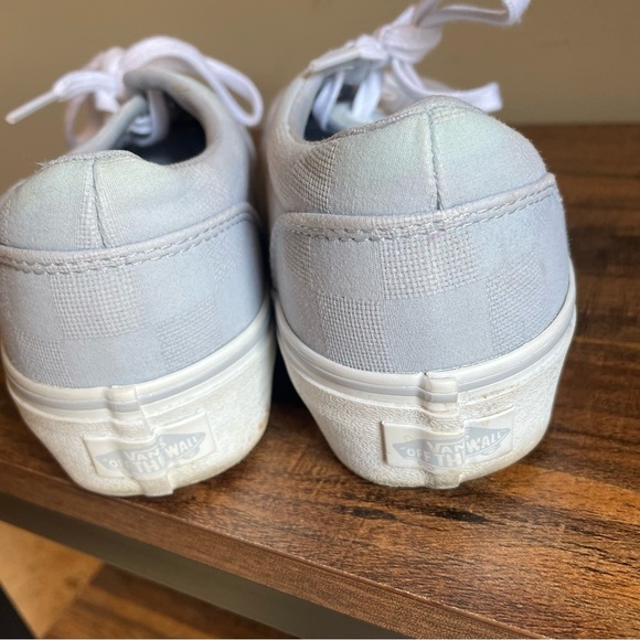 Van Canvas Baby Blue Shoes platform Size 8 - Picture 4 of 7